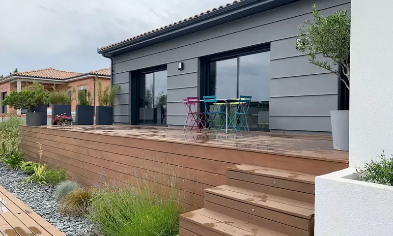 Construction d’une maison contemporaine avec piscine à Lacroix-Falgarde (31), Toulouse, Architecture & Concept