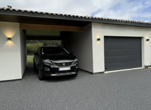 Visualisation 3D d’un aménagement extérieur en béton drainant par un architecte à Toulouse, Toulouse, Architecture & Concept