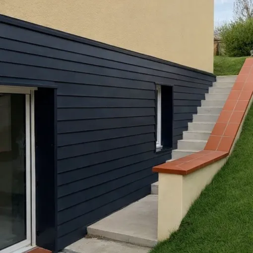 Réalisation d’un escalier en béton coulé à Drémil-Lafage par un architecte et ses maîtres d’œuvre, Toulouse, Architecture & Concept