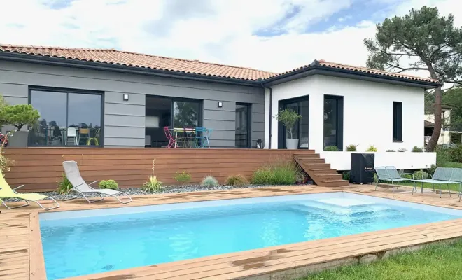 Construction d’une maison contemporaine avec piscine à Lacroix-Falgarde (31), Toulouse, Architecture & Concept